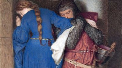 Hellelil and Hildebrand, the meeting on the turret stairs, by Frederic William Burton