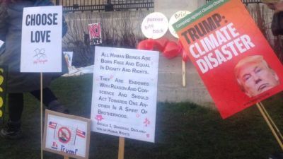 Protest banners