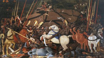 La batalla de San Romano, por Paolo Uccello