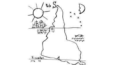 Hand drawing of a map